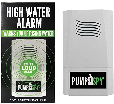 PumpSpy Battery Operated High Water Alarm - Water Detector Alarm w/ 6-Foot Water Level Sensor Extension, Loud Water Sensor Alarm, Easy to Install Water Leak Detector, Water Leak Sensor w/ Battery