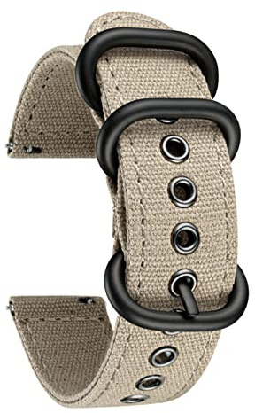 BINLUN Klockarmband i Kanvas 18MM 20MM 22MM 24MM Tygarmband Snabbkoppling Smartklockarmband Ersättningsremmar Segeltygsarmband Textilarmband för Män och Kvinnor