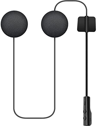 Auriculares para casco de motocicleta Bluetooth, Kit de auriculares para casco de motocicleta Inalámbrico Bluetooth 5.0 Intercom Auriculares Manos libres Impermeable Dual Estéreo Auricular Altavoz