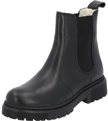 Palado Chelsea Boots Damen Alicudi – modische Boots Made in Portugal - bequeme & warme Winterschuhe - robuste Stiefeletten 36 black UK7 - EU40