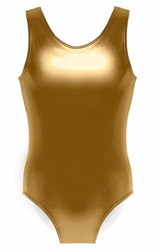 P&R DANCEWEAR LTD Body sexy sans manches effet mouillé métallisé brillant une pièce