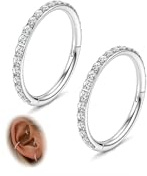 Morfetto Pendientes de Helix de Joyería Piercing Nariz Tragus Conch Aro Con Acero Quirúrgico 16G 18G Anillo Nasal Tabique Daith Rook Joyería Piercing Tragus Helix 6mm 8mm 10mm