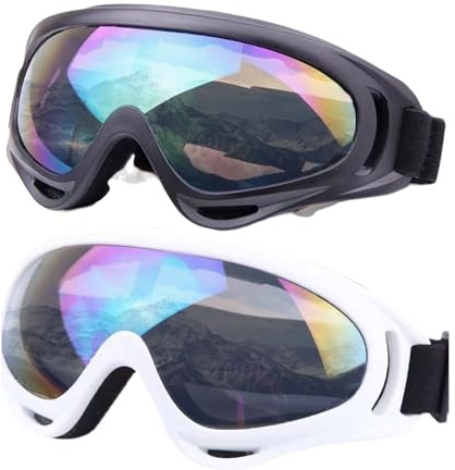 Comioke Unidades Gafas De Esquí Y Snowboard, Snowboard Con Protección UV,Gafas De Nieve A Prueba De Viento, Para Hombres, Mujeres, Jóvenes Y Niños