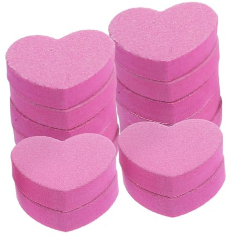 VILLCASE Blocco Lime per Unghie Doppia Faccia in Spugna Rosa 100 Pezzi per Manicure e Pedicure a Casa per Unghie Lisce e Lucide Facile da Trasportare