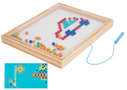 Pizarra con puntos magnéticos - Aprendizaje educativo de la plantilla, pizarra con puntos de viaje y garabatos | Para niños y niñas en edad preescolar Mater