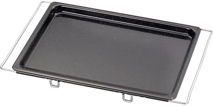 Riess, 0403-022, Backblech Multiflex, CLASSIC - BACKFORMEN, Maße 41-5 x 33 cm, Höhe 2,8 cm, Emaille, schwarz, verstellbar, Induktion