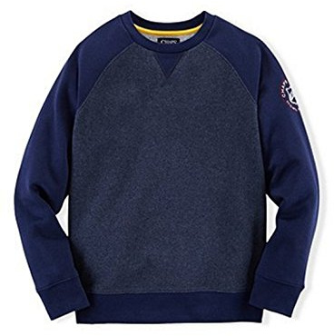Chaps Boys' Colorblock Fleece Sweatshirt, Blue (2/2T)