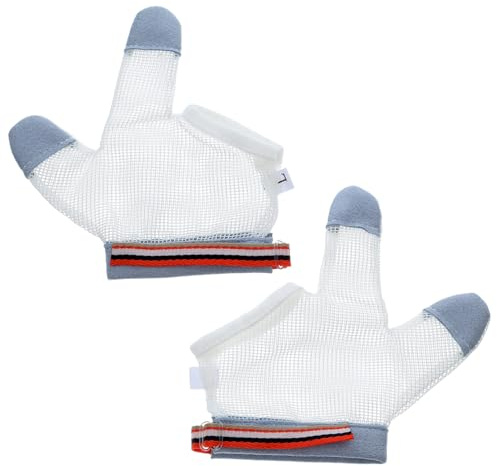 jojofuny Mitaines De Dentition Bébé Demi-Doigts En Maille Respirante Anti-Succion Pouce Pour Enfants Corde Ajustable Faciles À Tenir 12.50 X 7.00 X 0.50 Cm 1 Paire