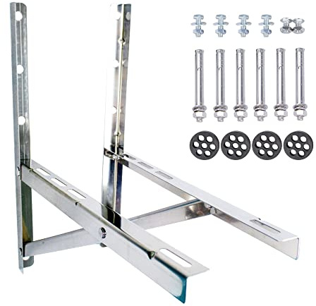 Wall Mounting Bracket for 9000-24000 BTU Condenser，Ac Support Brackets Rust Free Stainless Steel for Mini Split Air Conditioner Heat Pump Systems. (Small（9000-24000BTU）)
