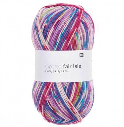 Rico Design Superba Fair Isle Sockenwolle, 4-fädig, 100 g