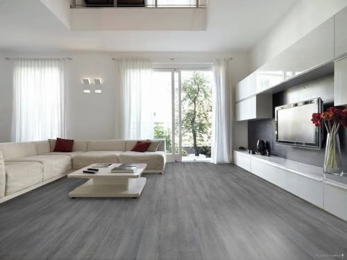 PVC Bodenbelag Vinylboden in sanftem Holz Design, Zuschnitt (5m breit, 6m lang)