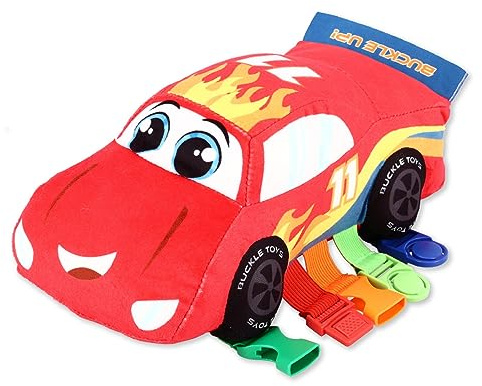 Buckle Toys - Bullet Racecar - Develop Fine Motor Skills - Sensory Learning Activity Toys - Toddler Plane Travel Essential
