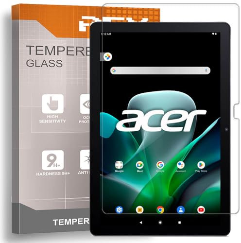 REY Pellicola salvaschermo per Acer ICONIA Tab M10 10,1, Pellicole salvaschermo Vetro temperato, di qualità Premium Tablet