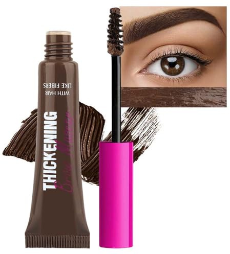 Tinted Thickening Brow Mascara,Brow Glue Eyebrow Gel,Waterproof, Transfer-proof, Brush to Fill in Eyebrows and Cover Gray Hairs Cruelty Free, Light Medium Brown (1pc 07 Espresso)