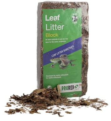 ProRep Leaf Litter Brick 500g | Compressed Dried Leaves for Bioactive Vivariums | Feeds Isopods, Springtails & Microfauna | Reptile, Amphibian & Invertebrate Enclosures