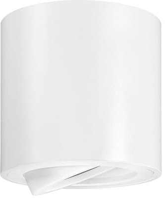 YindaLux 1 Stück Aufbauspot Weiß: 30° Schwenkbar Aufbaustrahler mit GU10 Fassung, Geeignet für GU10 & LED Module(Ohne GU10-Lampe), Φ80mm Rund Aufbauleuchte, Deckenspots Aufputz Spots aus Aluminium