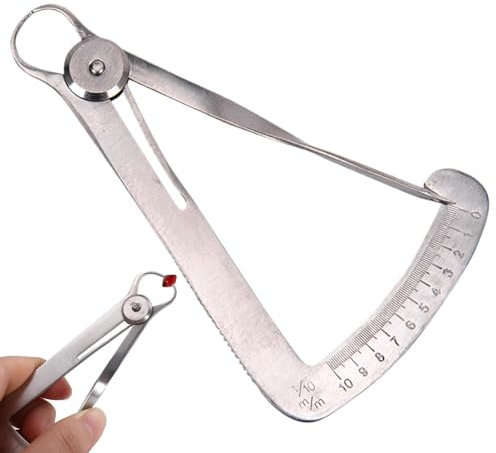 Calibro ad alta precisione, righello per materiali dentali,Strumento di misurazione dentista | Strumento di misurazione del materiale dentale in acciaio inox per la produzione dell'oro