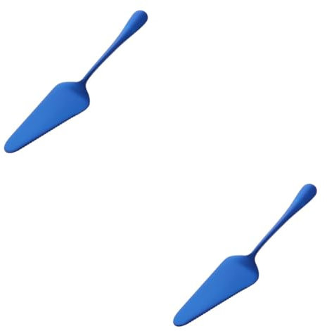 KICHOUSE 2 Pz Pala Da Forno in Acciaio Inox Paletta Per Torte Taglia Formaggio Spatola Per Torte Server Di Formaggio Crostata Decorazioni in Oro Tagliapizza e Paletta Per Torta Agbay Blue