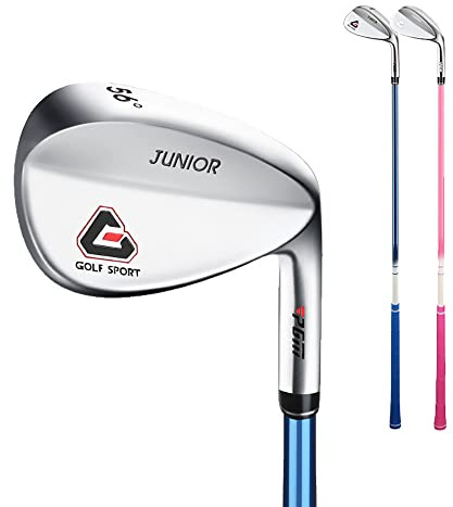 Junior Golf Club Wedge for Kids Boys Girls 3-12Y, 56 Degree Golf Sand Wedges with Right Handed Design for Children Golf Sports (for 9-12Y,Blue)