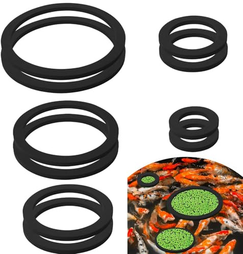 Anillo flotante para acuario – Anillo de alimentación para acuario de 10 piezas, recinto para acuario para planta flotante | El aro flotante multiusos reduce los desperdicios del acuario