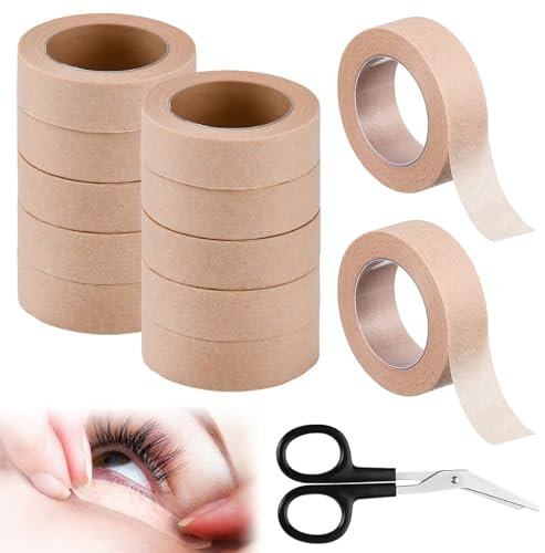 UHETLET 12 Rollen Micropore Tape 9M 1,25 Nasentape Hautfarben Nose Tape Paper Nasen Tape Micropore Band Flexibles Nasenband Selbstklebendes Atmungsaktiv Nasenband Klebeband für Wundverletzungen Sport