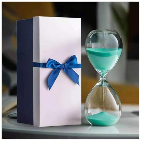 KRXSOBNV, Horloge en Verre de 30 Minutes, Horloge de Sable, Artisanat, décoration en Verre for la Maison, l'étude et Le Bureau, Cadeau créatif décoratif,l'horloge de Sable(Grün)