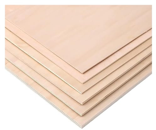 Lindträskivor, 1,5 mm tjocka obehandlade träskivor for hantverk, vedeldning, målning, trägravyr, laserskärning(25cm*25cm (5pcs))