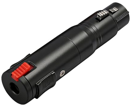 EXQIOUR Adattatore XLR femmina da 1/4 a XLR femmina 6,35 mm convertitore XLR per microfoni per chitarra accessori audio