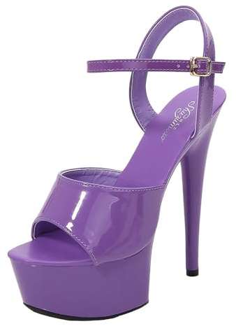 Genérico 2026 Tacones Altos Stiletto Sexy Color Sólido Plataforma 15cm Sandalias De Tacón Alto Para Mujer Verano