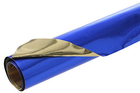 Clairefontaine Maildor 95513C Rolle Aluminiumpapier (beidseitig, 80 x 50cm, 90g, ideal für Handarbeiten, wie Dekorationen) 1 Rolle, dunkelblau