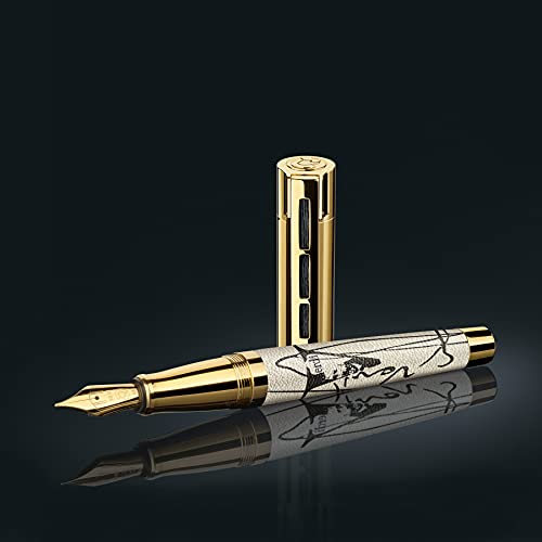 J.S. STAEDTLER Giuseppe Verdi Füllhalter, vergoldet, handgeschliffene 18 kt. Goldfeder, M, 9PT1GVM