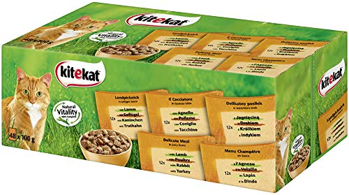 Kitekat Katzenfutter Landpicknick in Sauce, 48 Stück (48 x 85g)