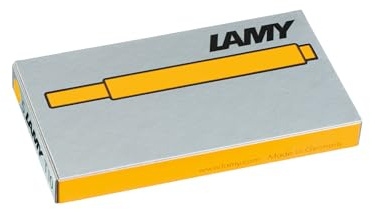 Lamy T10 Tintenpatrone mit großem Tintenvorrat - Großraumpatronen in der Farbe mango Patronenfüllhaltermodelle - 1 Päckchen