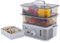 Jata CV623 Vaporera Cocina Sana con 2 Cestas, Capacidad de 6,8 L, Depósito agua 1,2 L, Incluye Recipiente para Arroz o Salsas, Temporizador hasta 60 Minutos, Cuerpo Acero Inoxidable, Libre BPA, 800 W