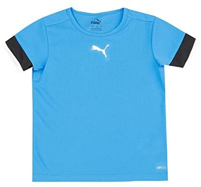 PUMA Unisex Kinder Teamrise Jersey Jr Shirt, Electric Blue Lemonade-puma Black-puma White, 164 EU