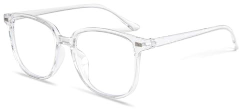 Vidacharmy Occhiali Trasparenti Anti Luce Blu Uomo e Donna, Occhiali Luce Blu Blocco UV Anti-Affaticamento, Occhiali per Computer Filtro Anti Luce Blu con Lenti Antiriflesso