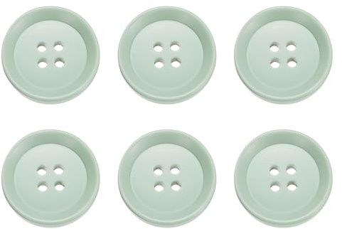 QUARKZMAN 6 Piezas De Botones De Costura De 25mm (0.98) Verde Claro