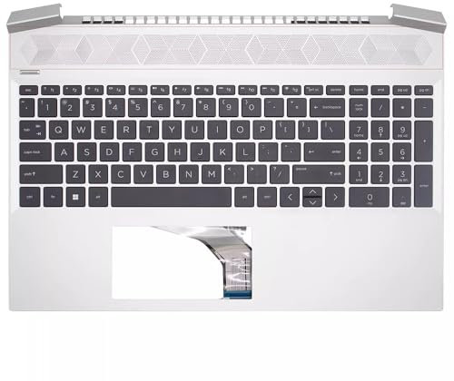 RTDPART Laptop PalmRest&Keyboard For HP ZHAN 99 G2 ZHAN 99 G3 ZHAN 99 G4 M12026-001 with backlit United States US Silver New