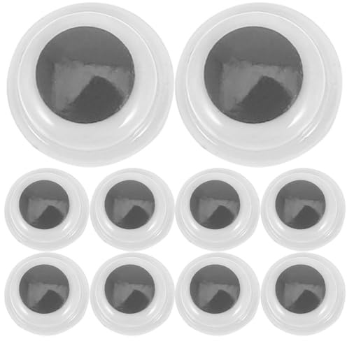 Zerodeko 500 piezas Ojos Móviles Redondos de Plástico Autoadhesivos para Manualidades DIY Scrapbooking y Decoración Muñecas