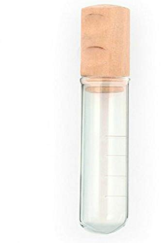Kikkerland - Infusor en Tubo para té (Cristal, Madera de Haya y Silicona), Transparente