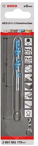 Bosch 2607002779 Broca Azul, Acero inoxidable 8 x 60 x 100 mm
