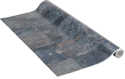 Venilia Självhäftande film | rostblå industriutseende | 67,5 cm x 1,5 m, tjocklek 120 μ | självhäftande möbelfolie, dekorativ film, tapet, köksfolie | PVC utan ftalater | Tillverkad i EU