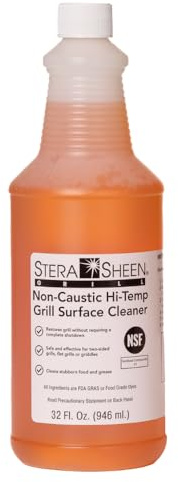 Stera Sheen - Grill Cleaner - Food Safe, Non-Caustic Formula - Restaurant & Cafe Quality Cleaner for Flat Top Grills and Griddles - Eliminate Tough Encrusted Grease - 32 fl oz Bottle (1 count)