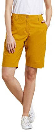 Mountain Warehouse Coast Damen-Shorts mit Stretch - Leichte Damen-Hose, strapazierfähig, 4-Wege-Stretch, Pflegeleichte Damenhose - Für unterwegs Senf Damengröße EU 56
