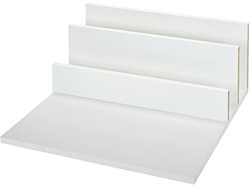 Set de Panneaux d'Aggloméré de Particules Fond et panneau arrière blanche adapté au système de tiroirs JUNKER-SLIM profondeur de 500 mm et largeur du meuble de 800 mm (Épaisseur de 16 mm)