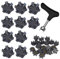 Golf, 20 clavos para zapatos de golf, 1 llave de punta de golf, tacos fáciles de cambiar, zapatos de golf universales antideslizantes