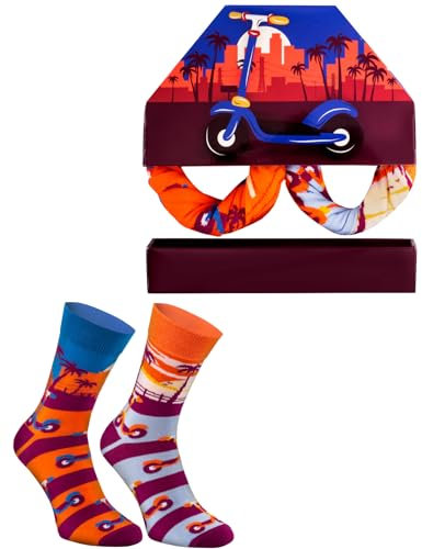 Rainbow Socks - Damen Herren Roller Scooter Socken Box Novelty Gift - 1 Paar - Größen UK 7,5–11 EU 41–46