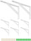 QWORK® 8 Piezas Soportes para Estantes, Soportes Triangulares para Estantes, Soporte de Pared para Estantes con Accesorios para Tornillos, 150 * 95 * 16mm, Blanco
