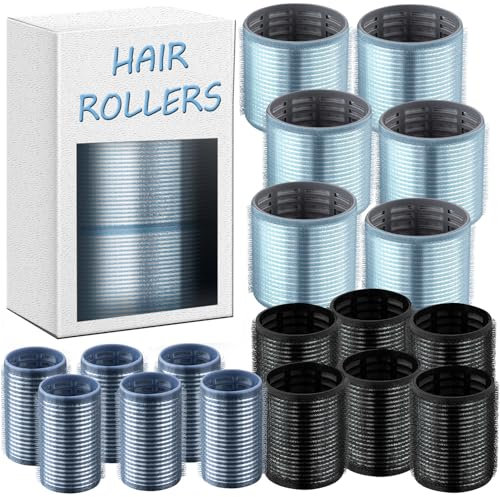 xnicx 18pcs Hair Roller Set Hair Curlers,Self-Grip Ceramic Ionic Thermal Rollers,Velcro Rollers Curlers to Sleep In for Hair Blowout Look,Salon Quality Hair Rollers for Long Short Hair
