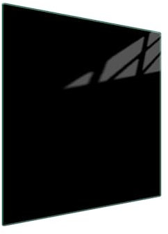 DarHaus Plaque de recouvrement, 50 x 52 cm, en verre, pour cuisinières électrique, à induction ; convient comme décoration, protection anti-éclaboussures ou planche à découper, Noire